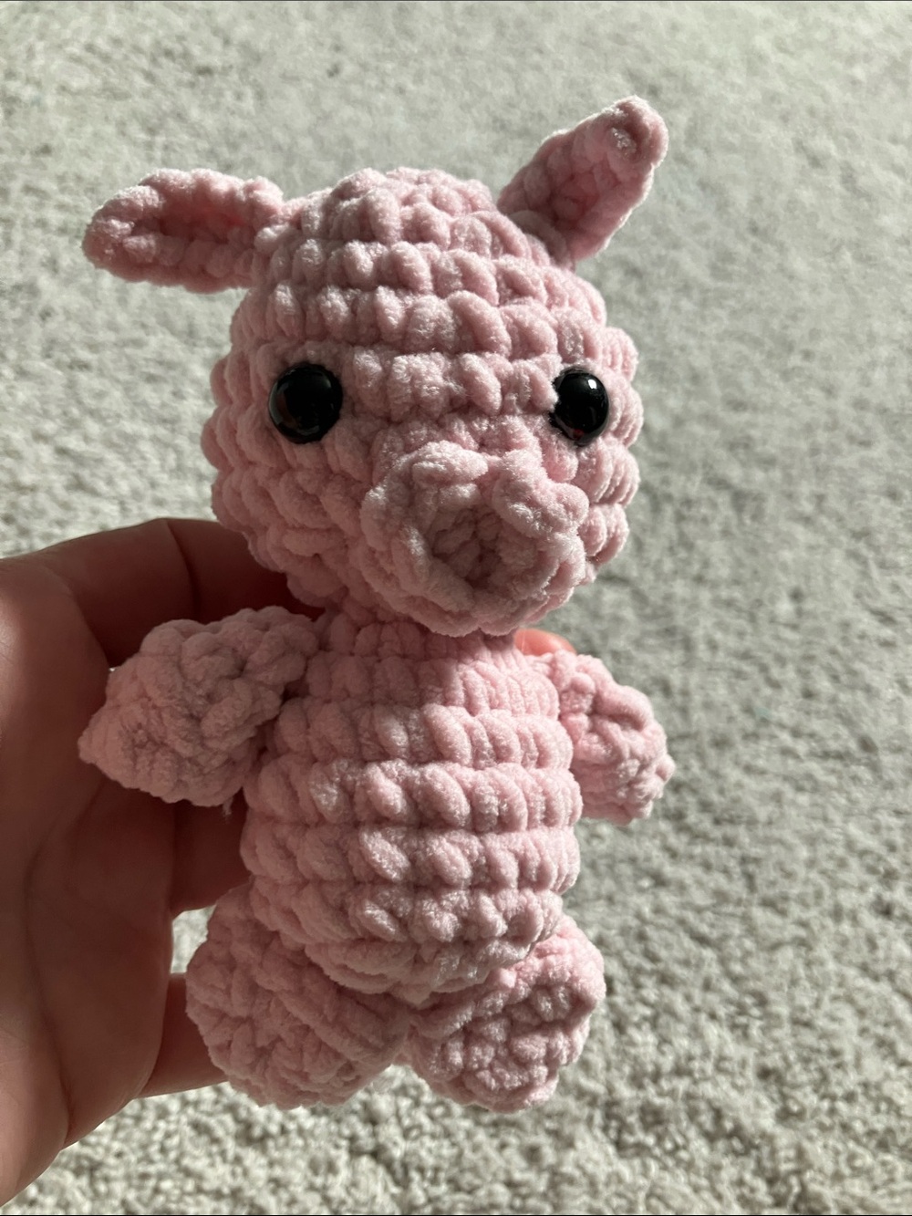 Crochet Baby Pig 4-5 inch - Picture 3 of 3